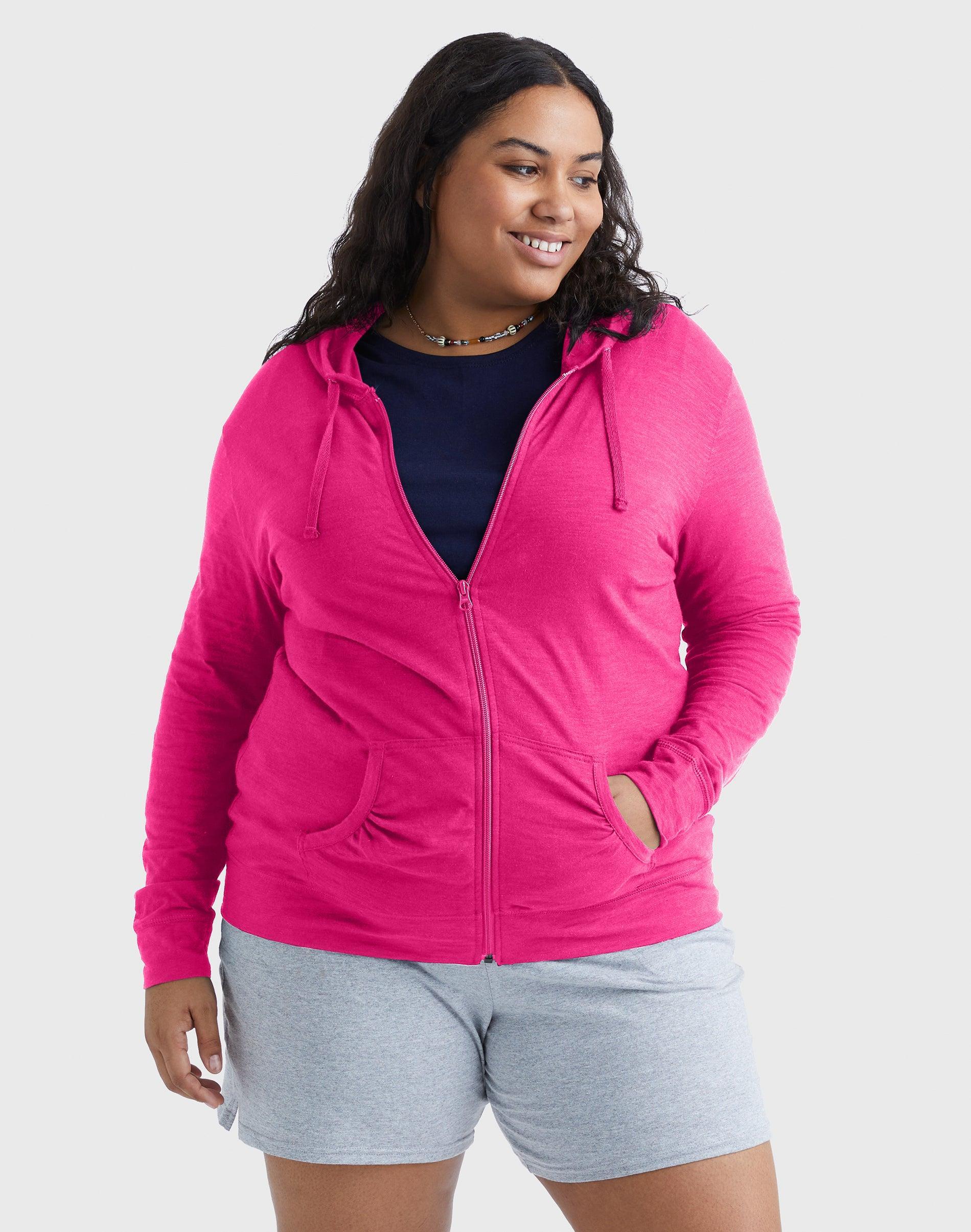 Plus Size Just My Size® Slubbed Hoodie, Women's, Size: 5XL, Process Blue Product Image