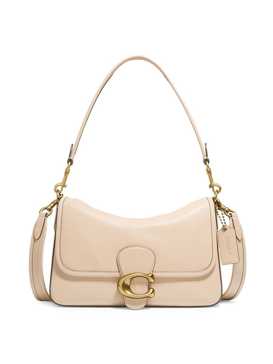 Womens Soft Tabby Calf Leather Shoulder Bag Product Image