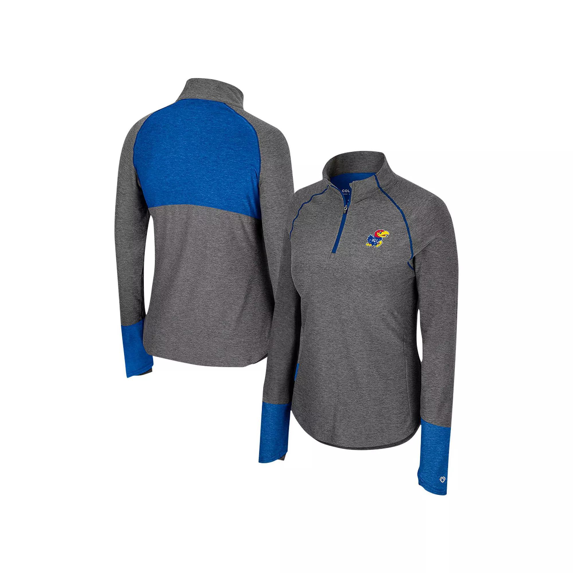 Womens Colosseum Ohio State Buckeyes Morningside Sleeve Hit Raglan Quarter-Zip Top Product Image