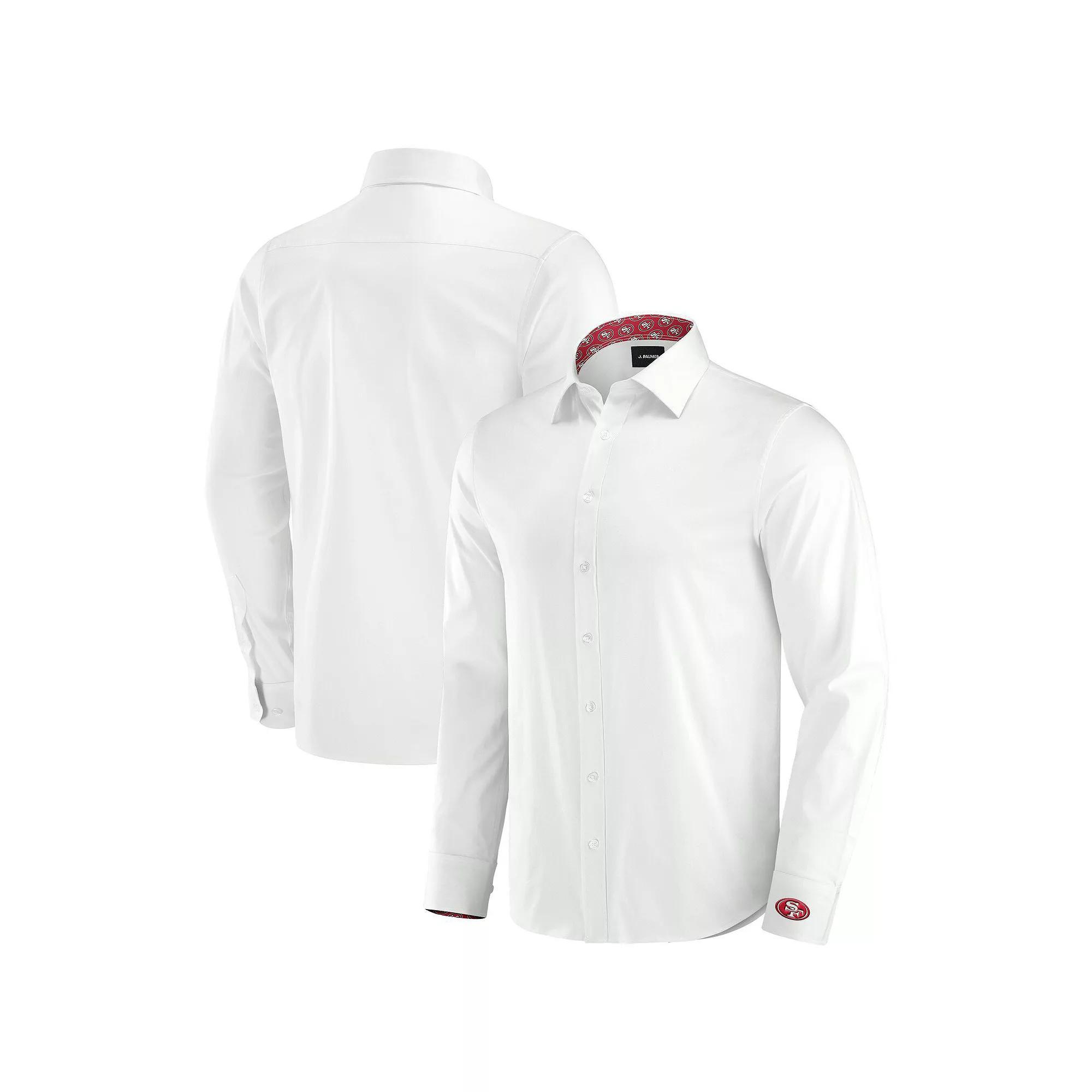Men's J. Palmer White San Francisco 49ers Man-In-Motion Long Sleeve Button-Up Dress Shirt, Size: XXL Product Image