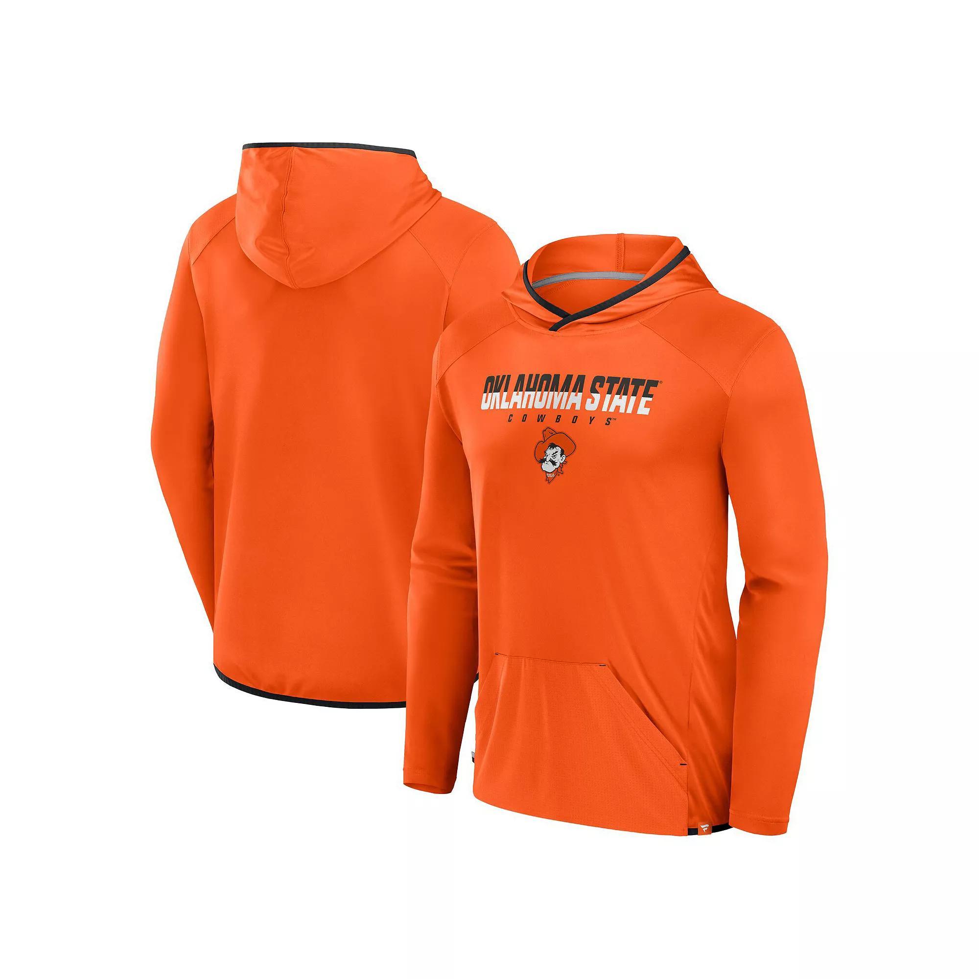 Men's Fanatics Orange/Black Oklahoma State Cowboys Transitional Hoodie T-Shirt, Size: 2XL Product Image