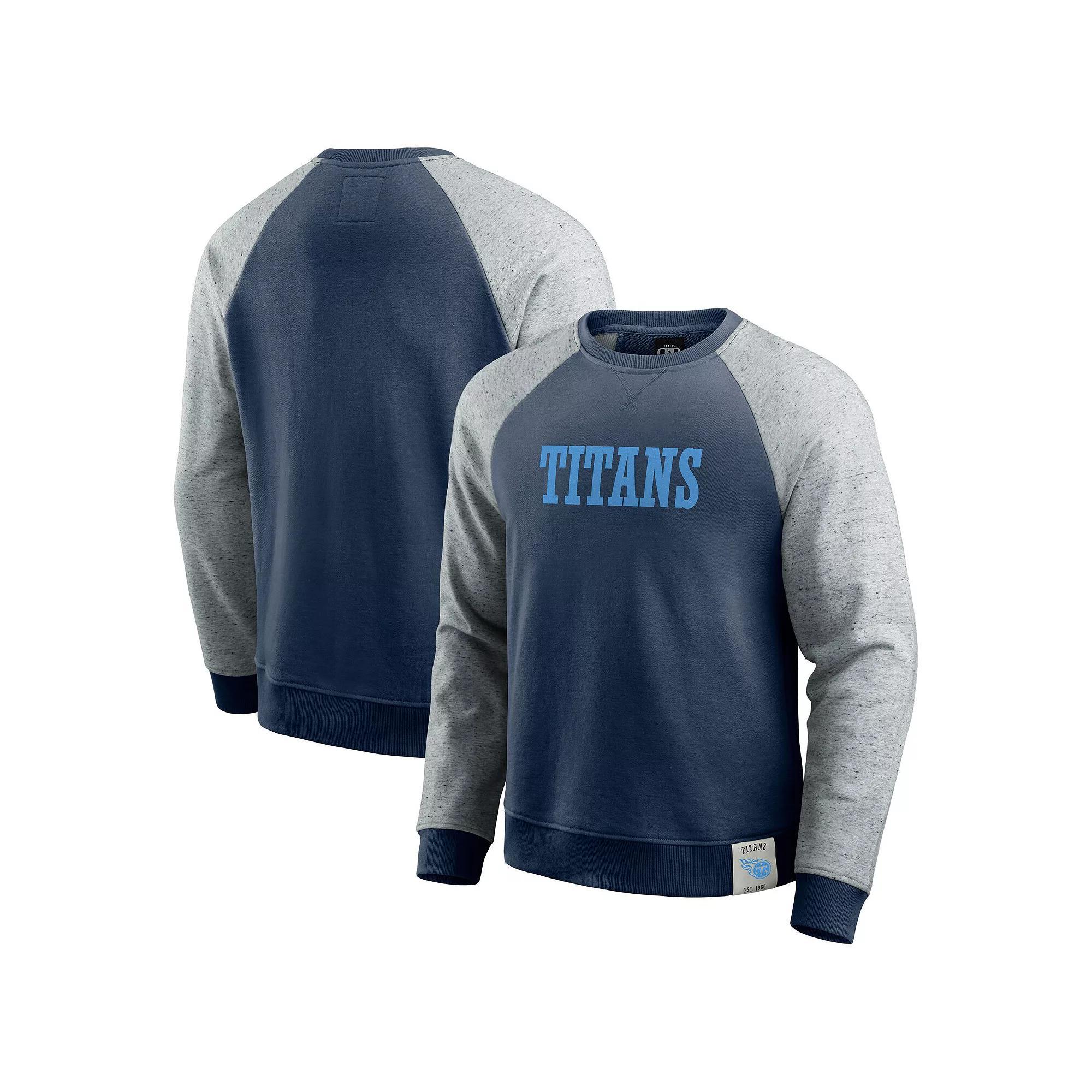 Men's Darius Rucker Collection by Fanatics Heather Gray/Black New Orleans Saints Colorblock Pullover Sweatshirt, Size: Small, Grey Product Image