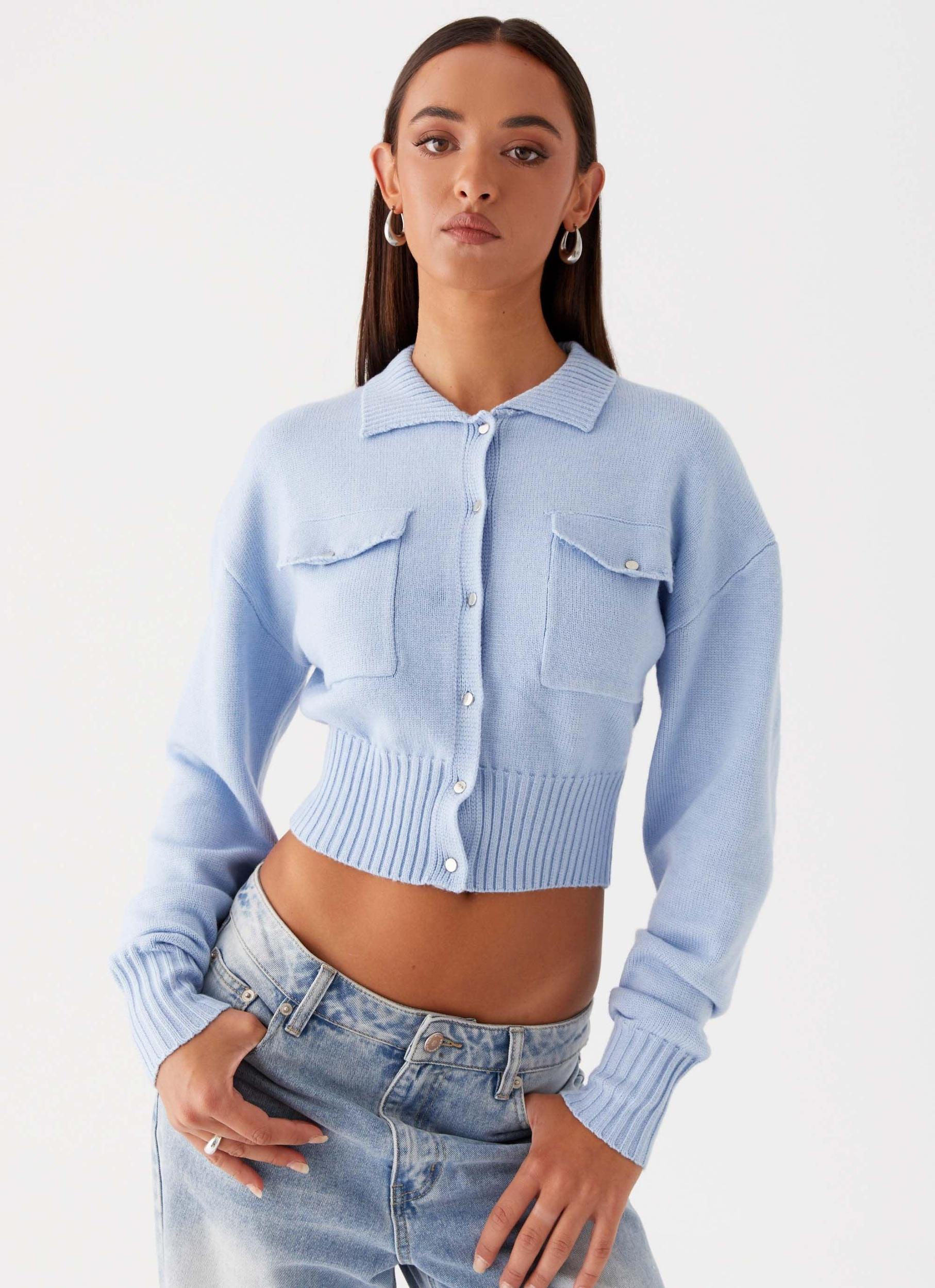 Sable Cardigan - Sky Blue Product Image