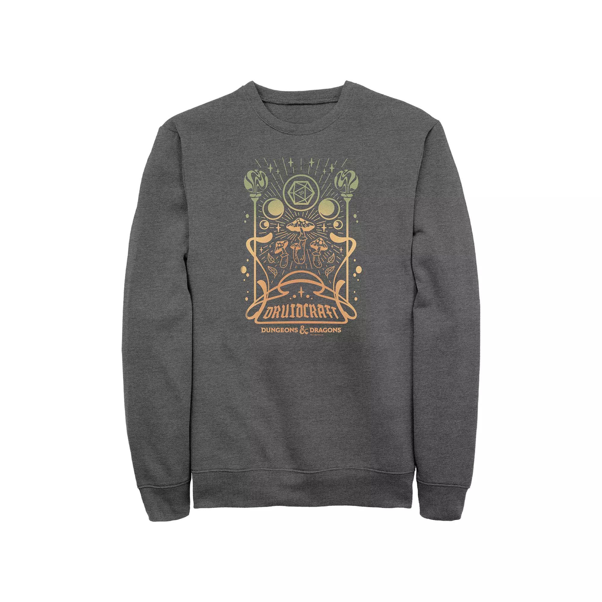 Men's Dungeons & Dragons Druidcraft Fleece Sweatshirt, Size: XL, Grey Heather Product Image