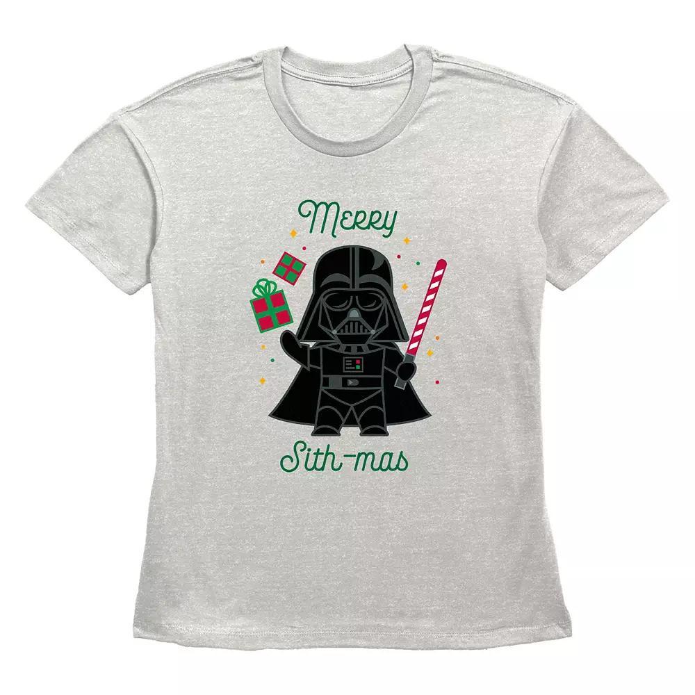 Women's Star Wars Darth Vader Merry Sith-mas Graphic Tee, Size: XXL, Oatmeal Product Image