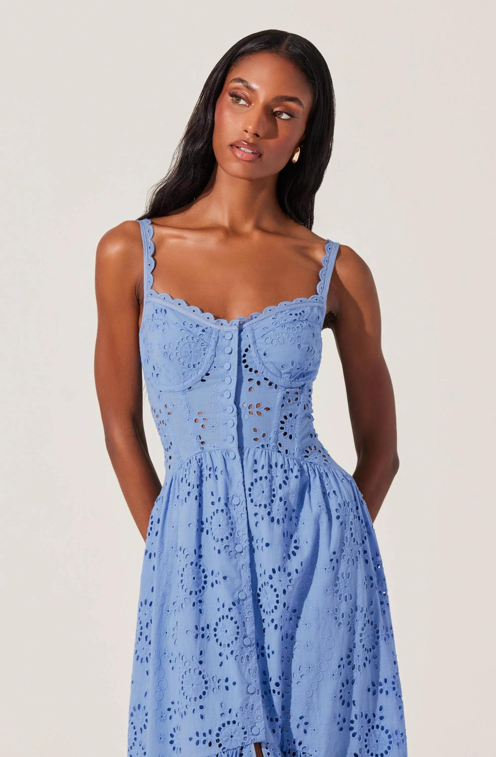 ASTR The Label | Yamila Dress | Blue Product Image