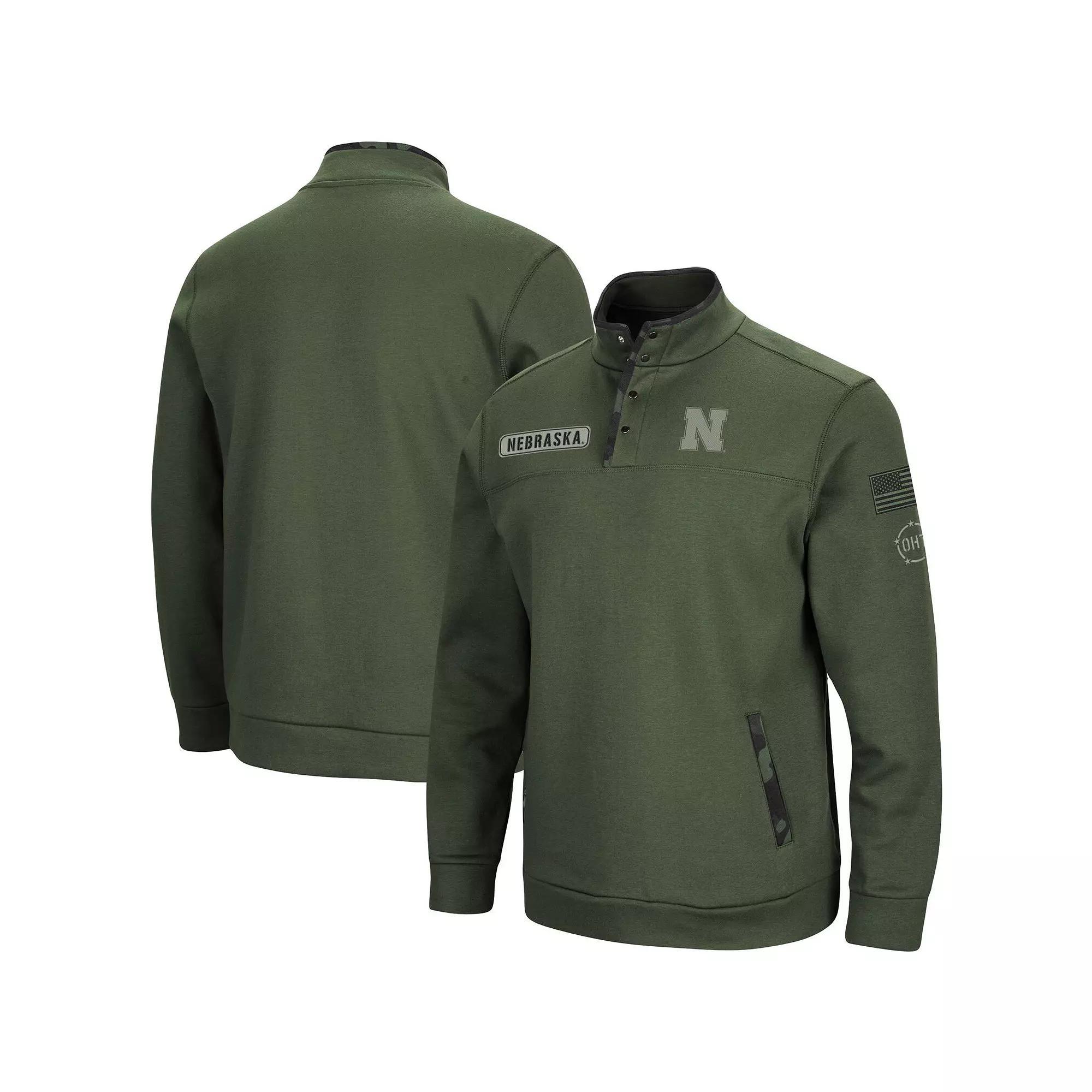 Men's Colosseum Olive Arizona State Sun Devils OHT Military Appreciation Digit Quarter-Snap Jacket, Size: Medium, Green Product Image