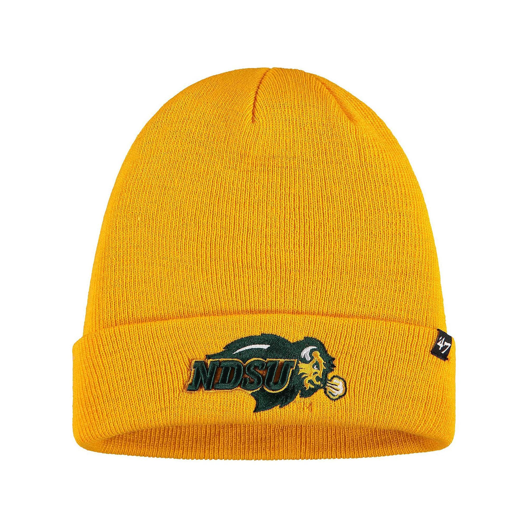 Mens 47 Gold NDSU Bison Raised Cuffed Knit Hat Product Image