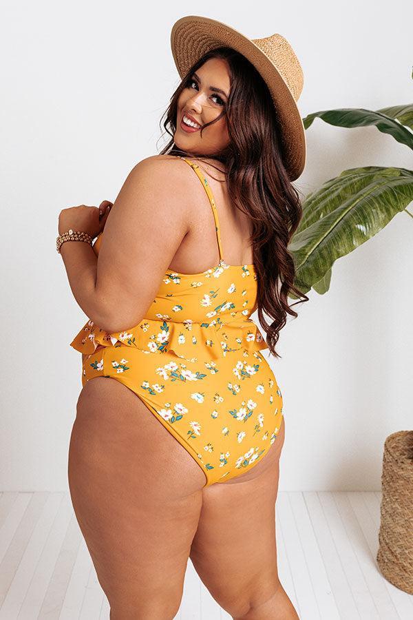 Secret Beach Reversible Bikini Bottoms in Marigold Curves Product Image