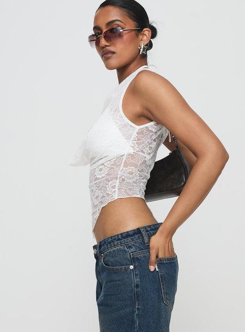 Maryam Lace Top White Product Image