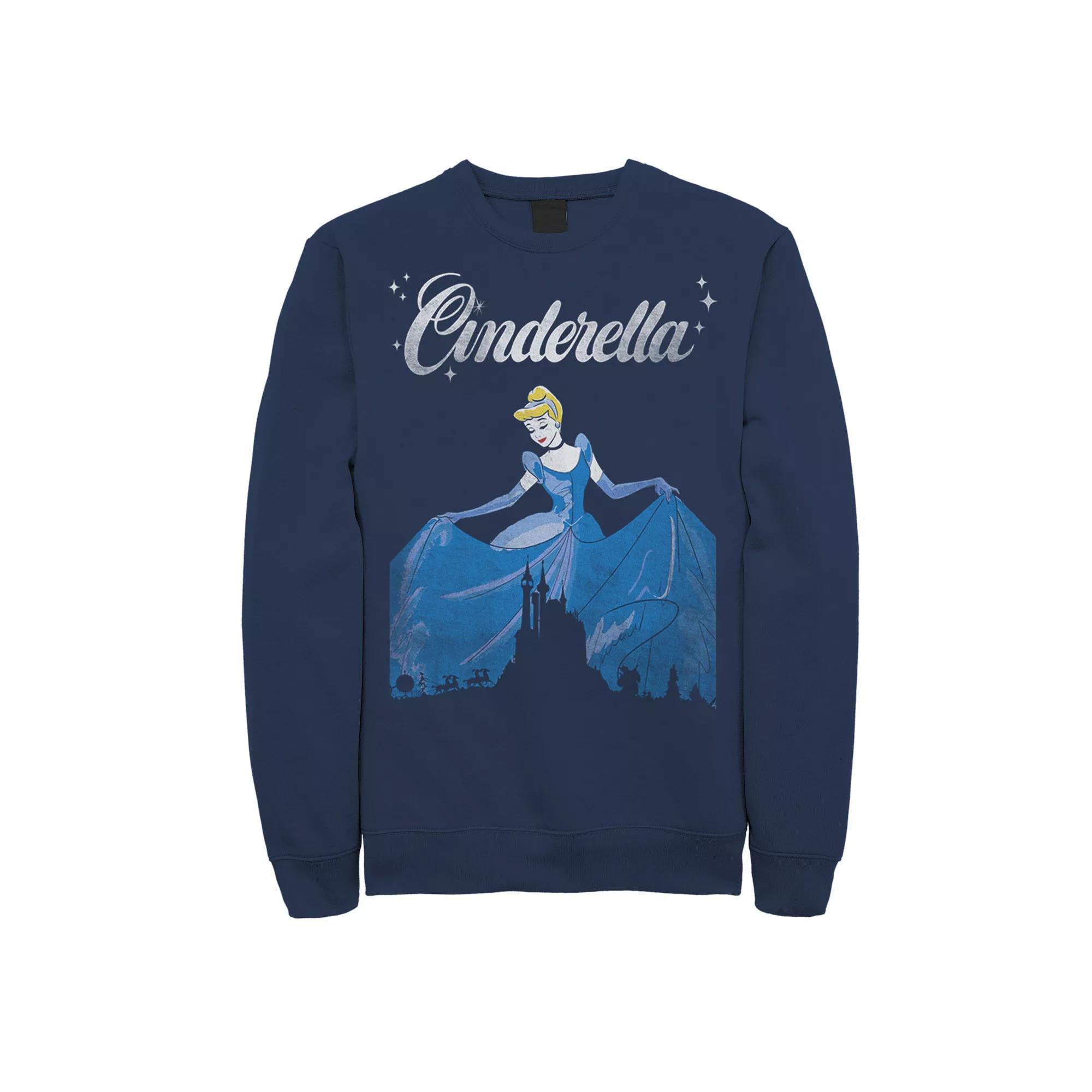 Disney's Cinderella Vintage Castle Silhouette Men's Sweatshirt, Size: XL, Blue Product Image