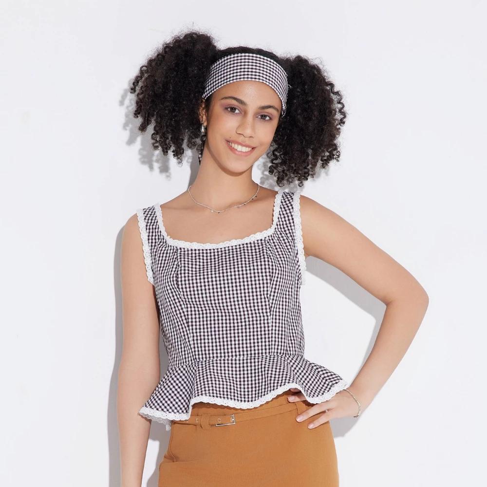 Women's Game Day Tie Back Peplum Top - Wild Fable™ Product Image