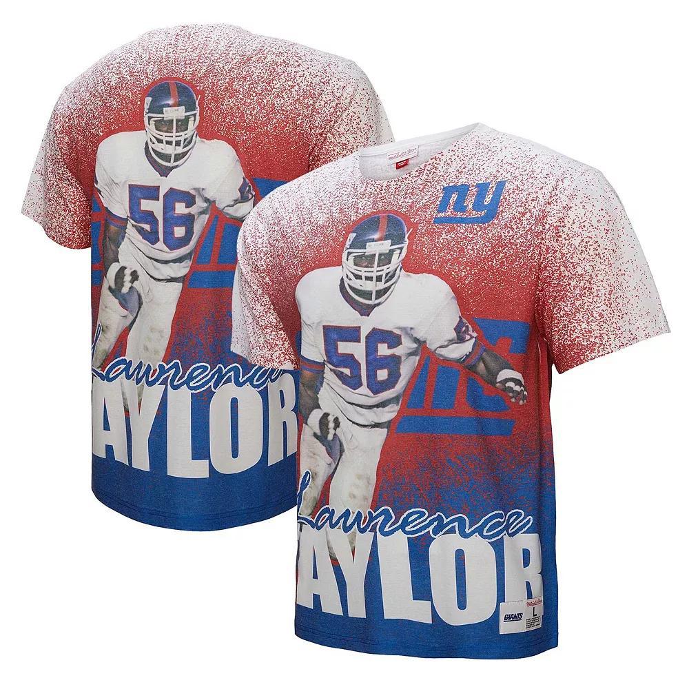 Men's Mitchell & Ness Lawrence Taylor Gray New York Giants Burst Retired Player T-Shirt, Size: Medium, Grey Product Image