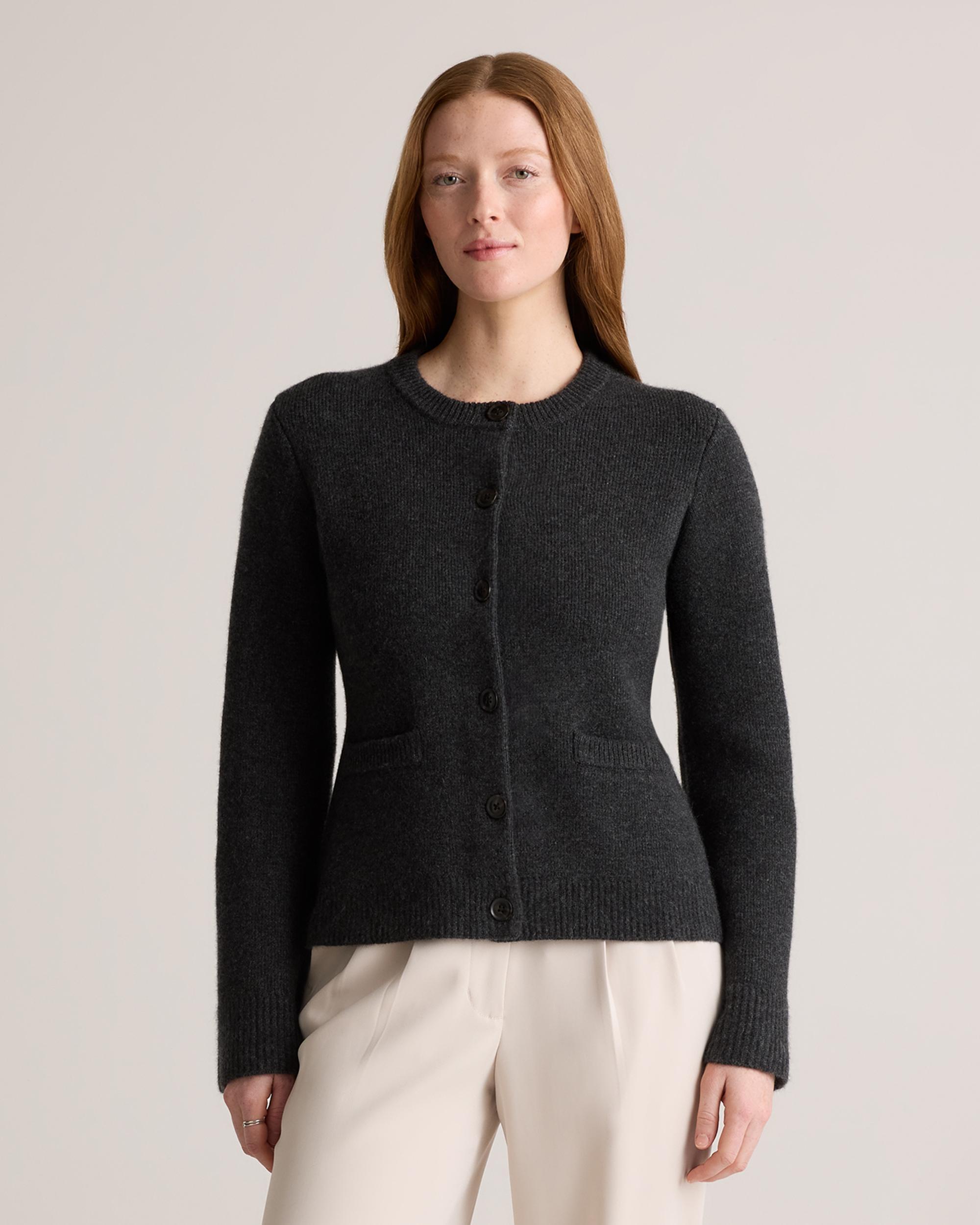 Quince | Women's Mongolian Cashmere Structured Cardigan Sweater Size XS Product Image