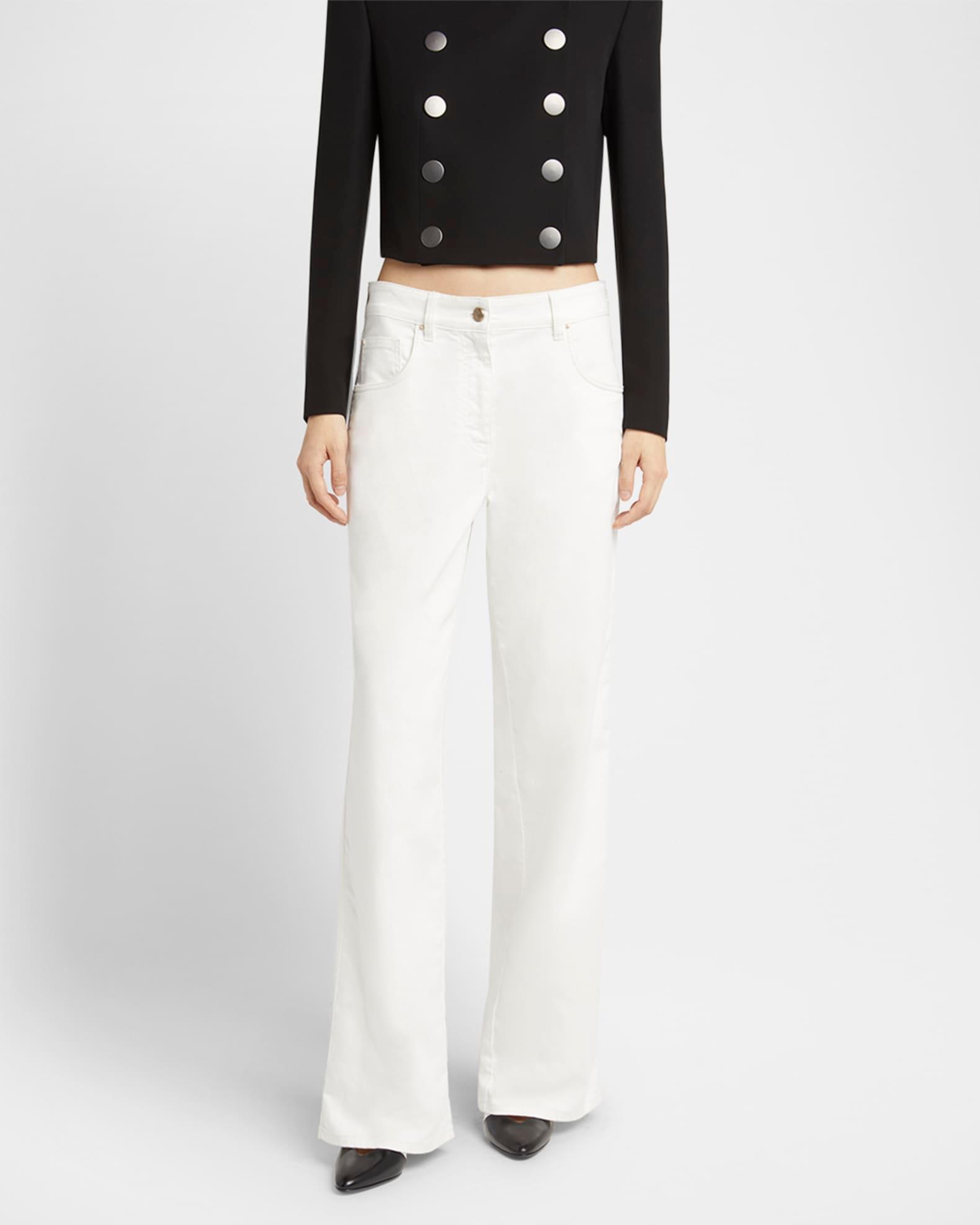 Wide Leg Stretch-Cotton Jeans Product Image