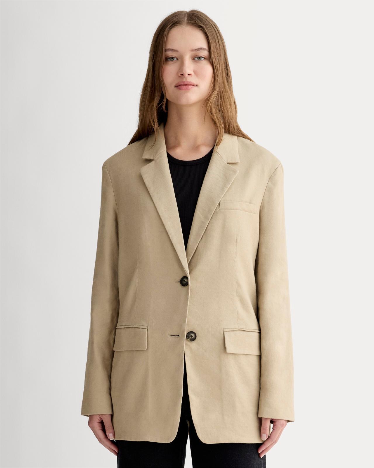The Oversized Blazer in Stretch Linen Product Image