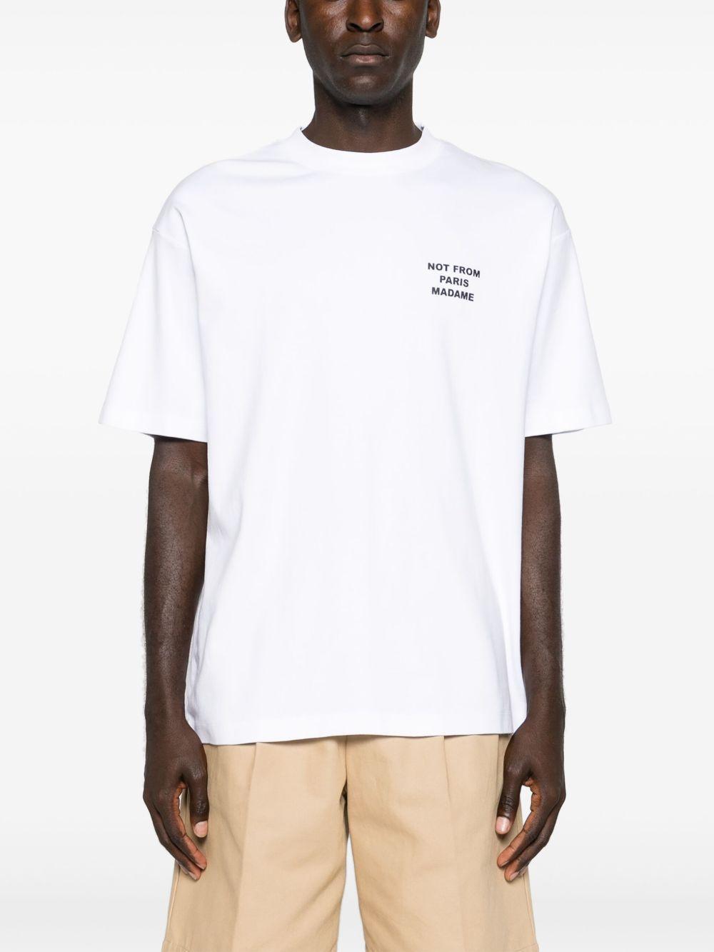 slogan-print cotton T-shirt Product Image