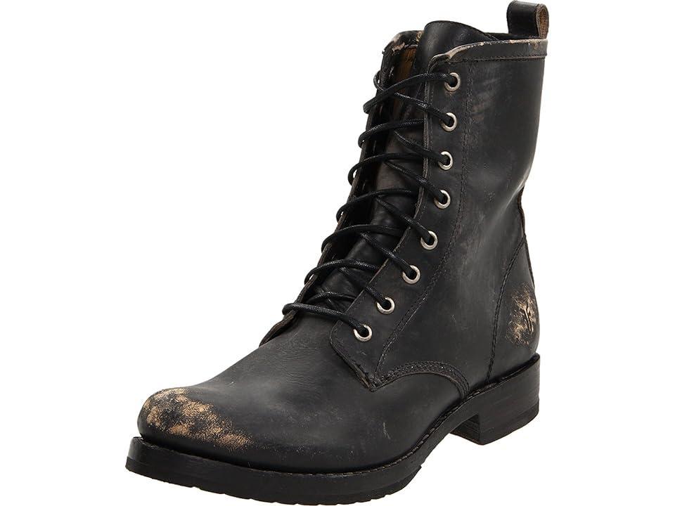 Frye Veronica Combat (Black Floral) Women's Lace-up Boots Product Image