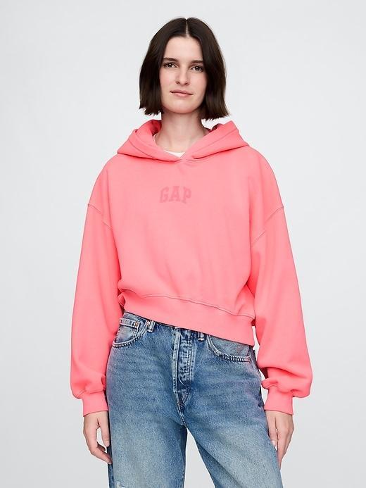 VintageSoft Cropped Camo Hoodie Product Image