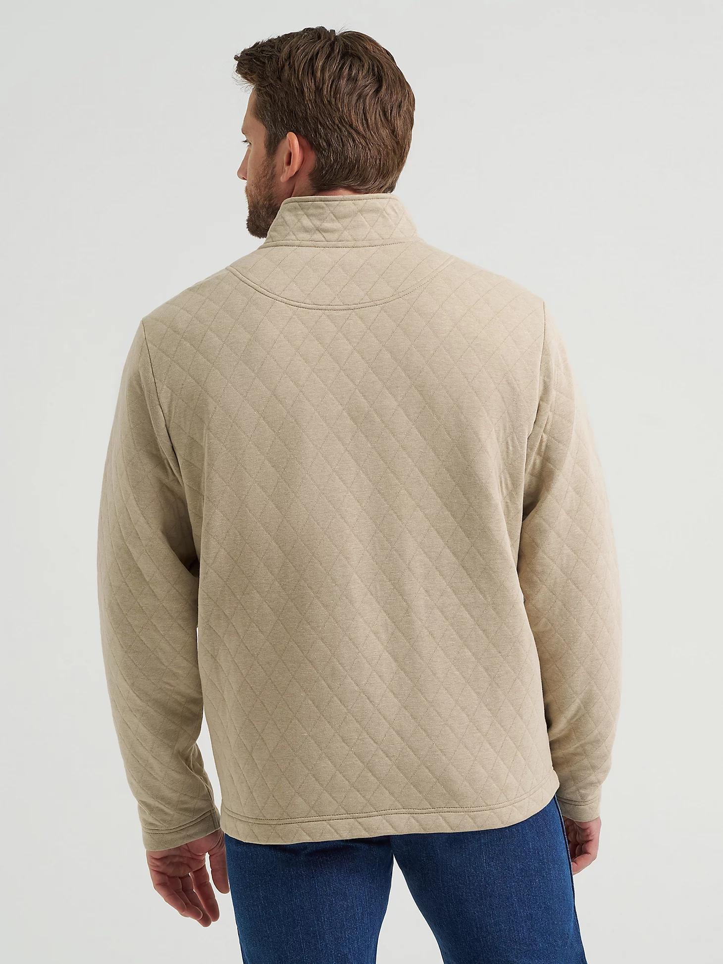 Men's George Strait Quarter-Zip Quilted Pullover in Tan Product Image