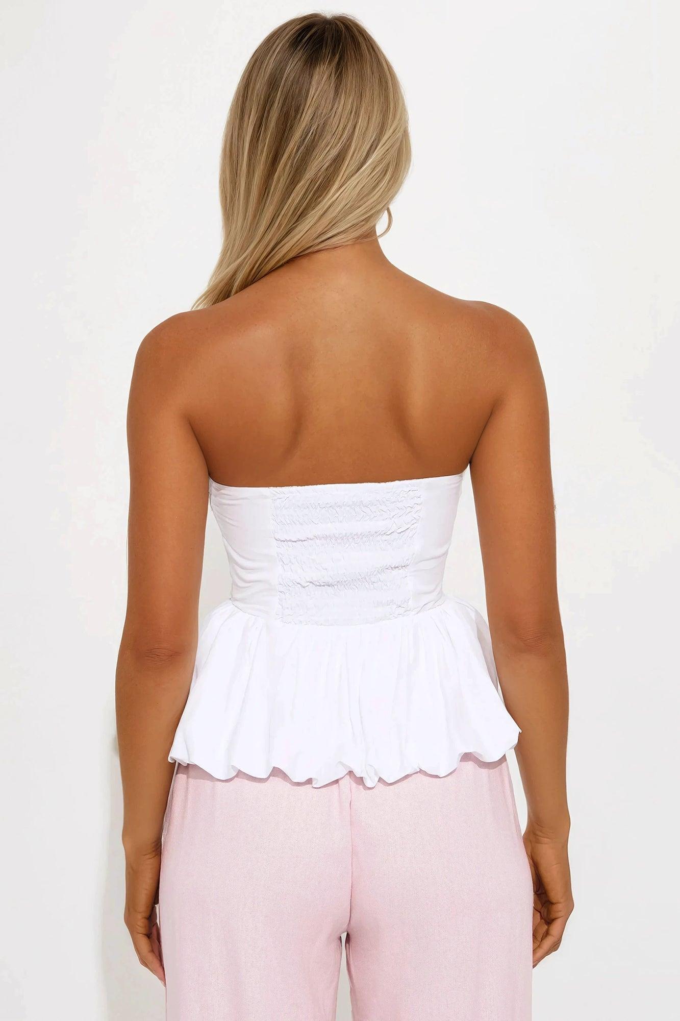 Dainty Daydream Bubble Top - Off White Product Image