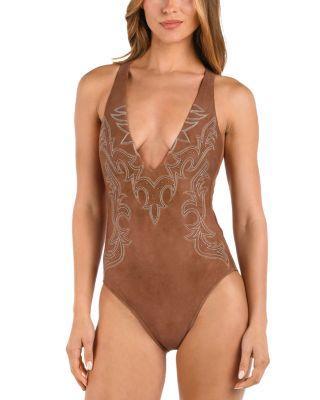 Lisa Bolero Plunge One Piece Swimsuit Product Image