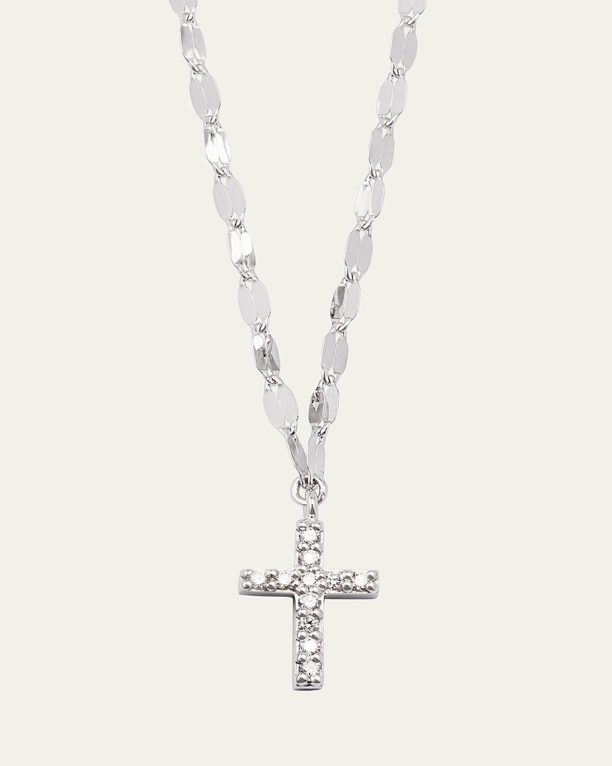 Womens Flawless 14K Yellow Gold & 0.06 TCW Diamond Mini Cross Pendant Necklace Product Image