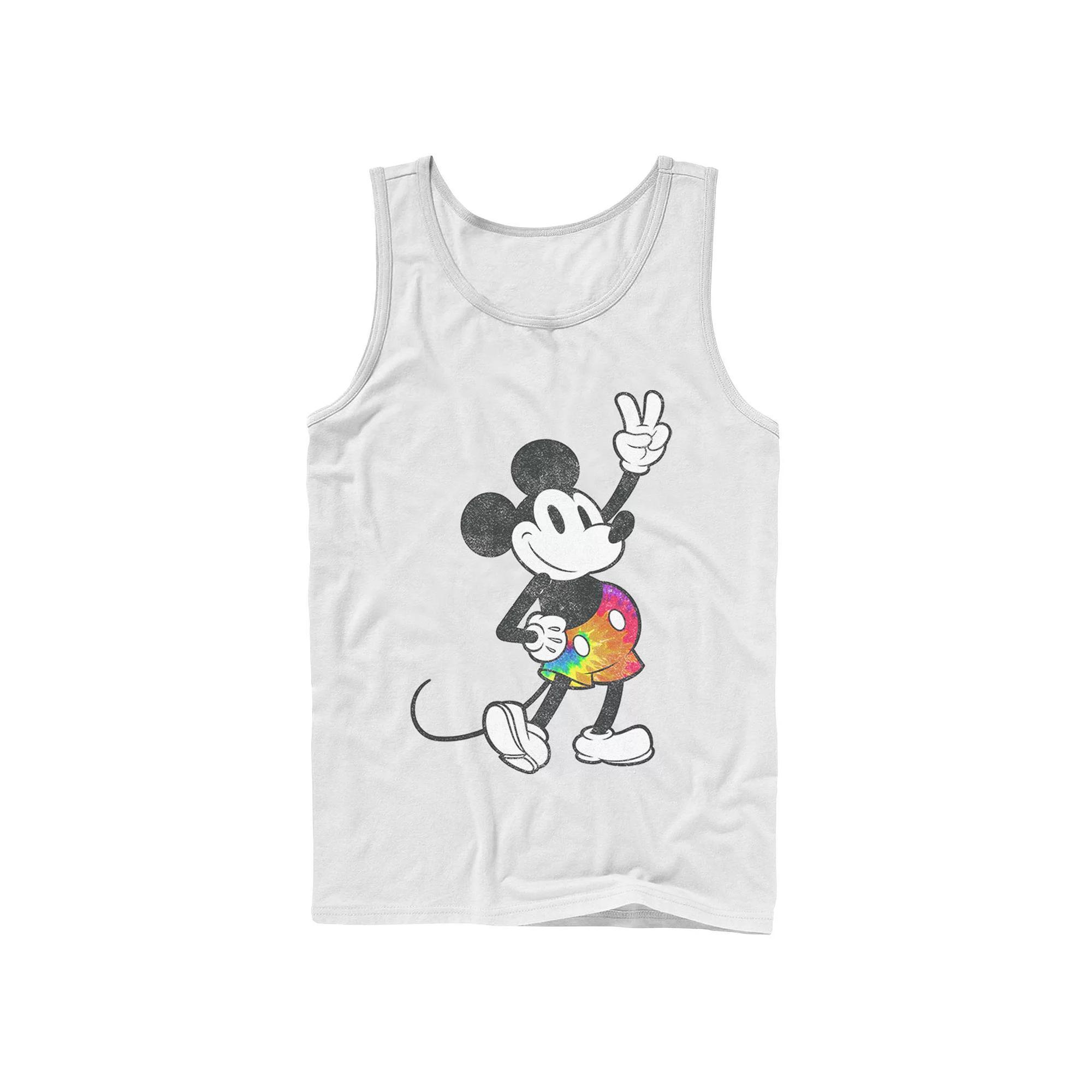 Disney's Mickey Mouse Men's Tie Dye Pants Portrait Tank Top, Size: Large, White Product Image