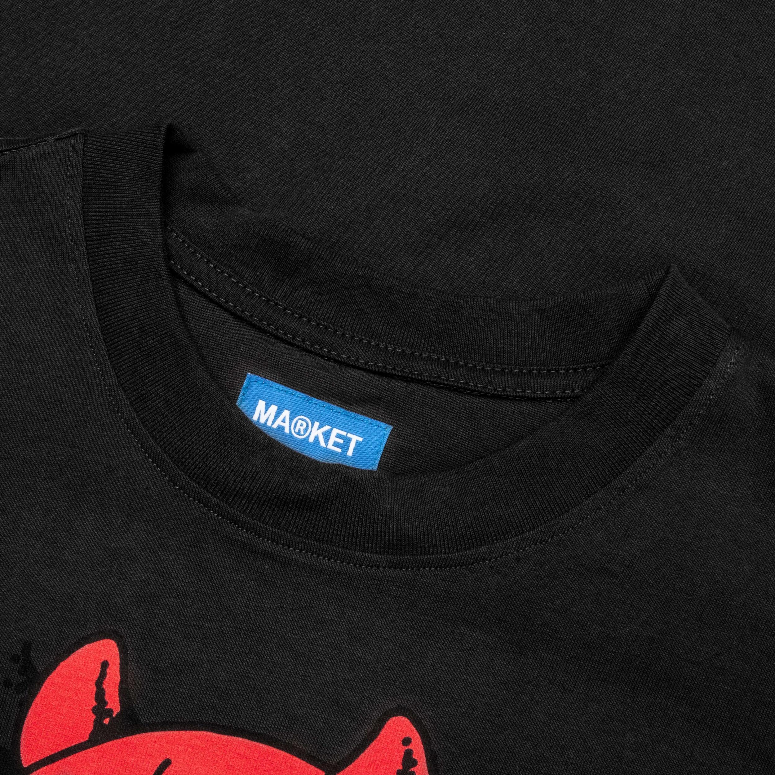 Smiley Masked T-Shirt - Washed Black Male Product Image