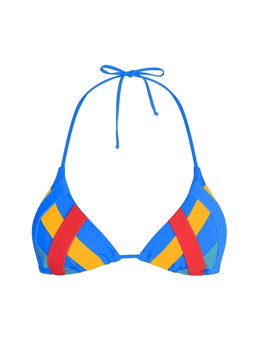 Womens Ibiza Colorblocked Bandage Bikini Top Product Image