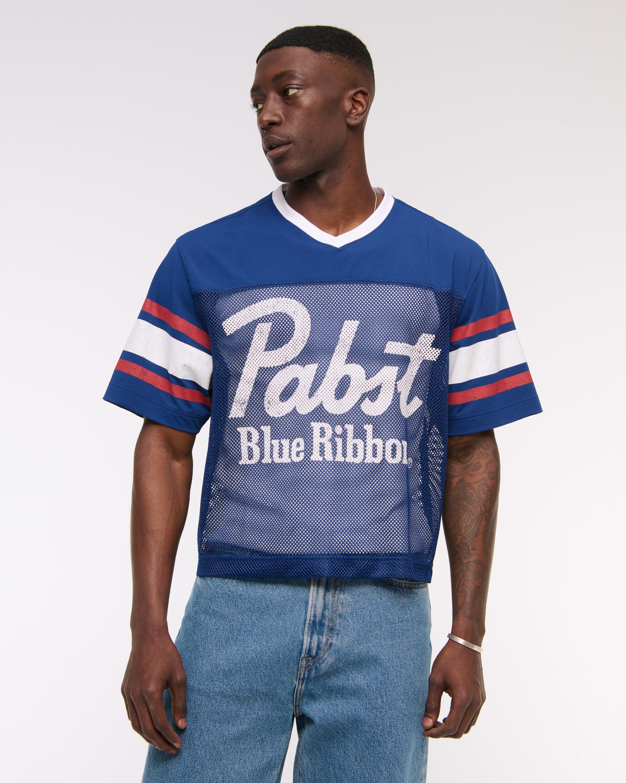 Pabst Blue Ribbon Cropped Football Jersey Product Image