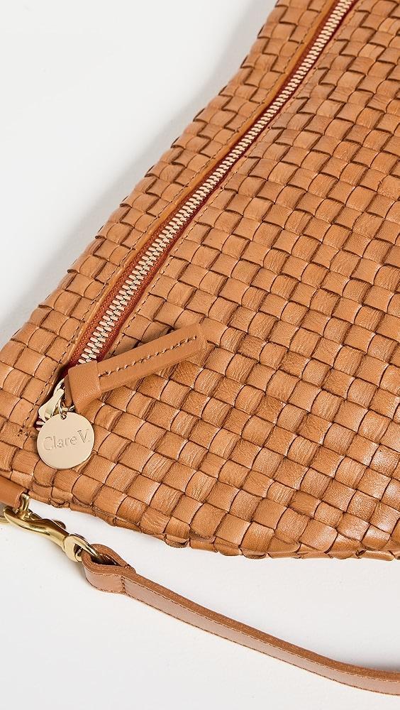 Clare V. Grande Belt Bag Natural Woven Checker One Size Product Image