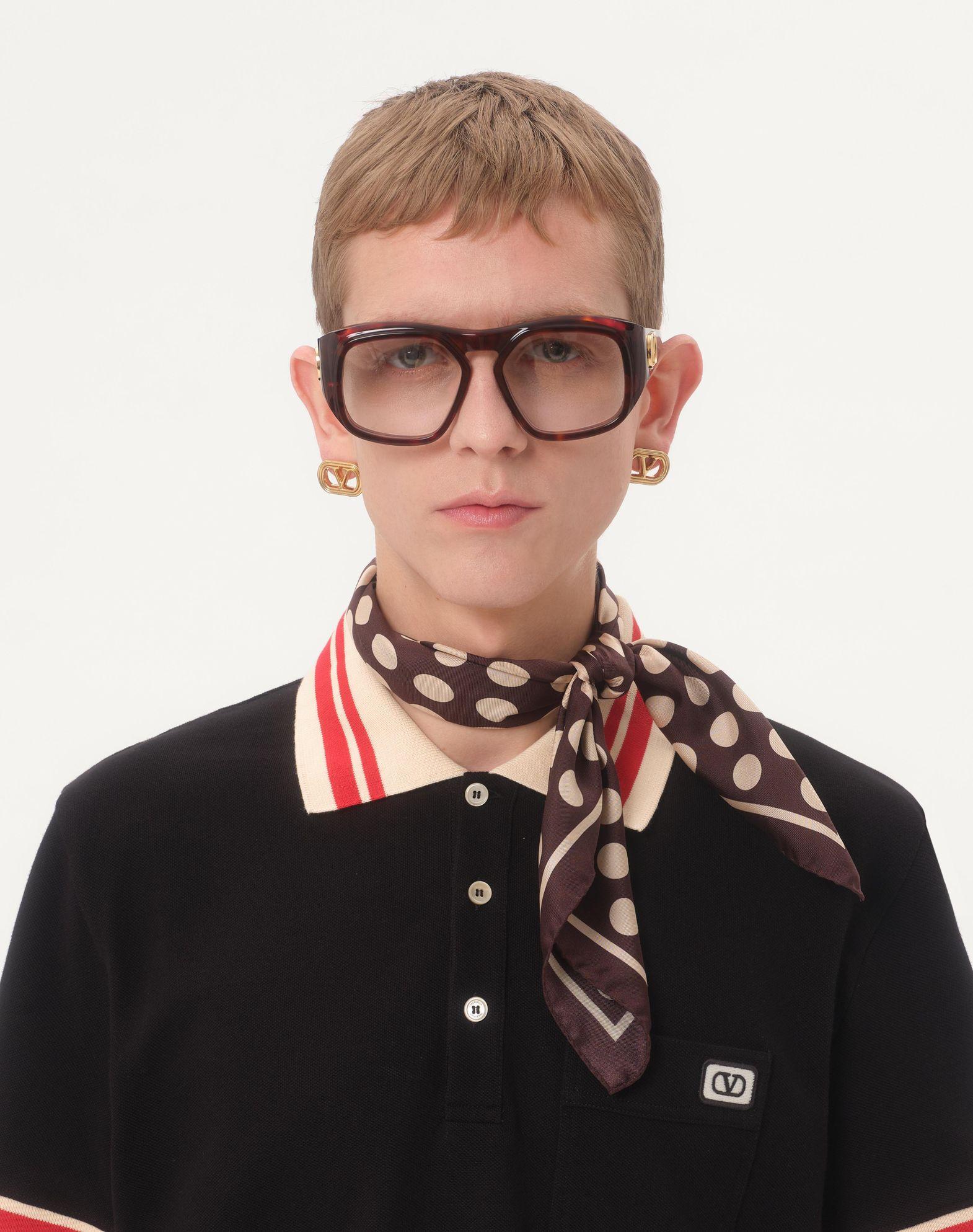 Cotton Piqué Polo Shirt With Vlogo Patch Product Image