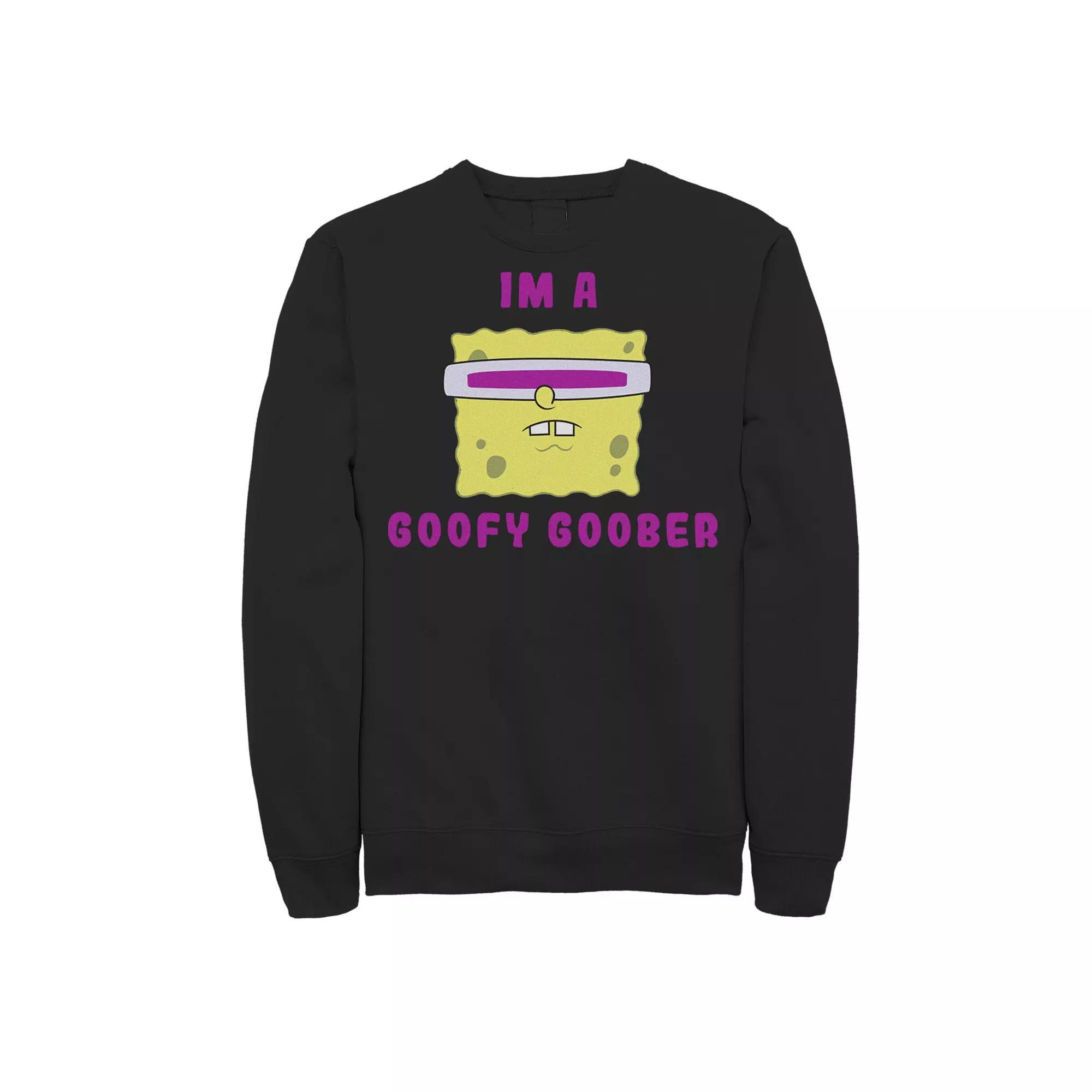Men's Nickelodeon SpongeBob SquarePants I'm A Goofy Goober Portrait Fleece, Size: Medium, Black Product Image