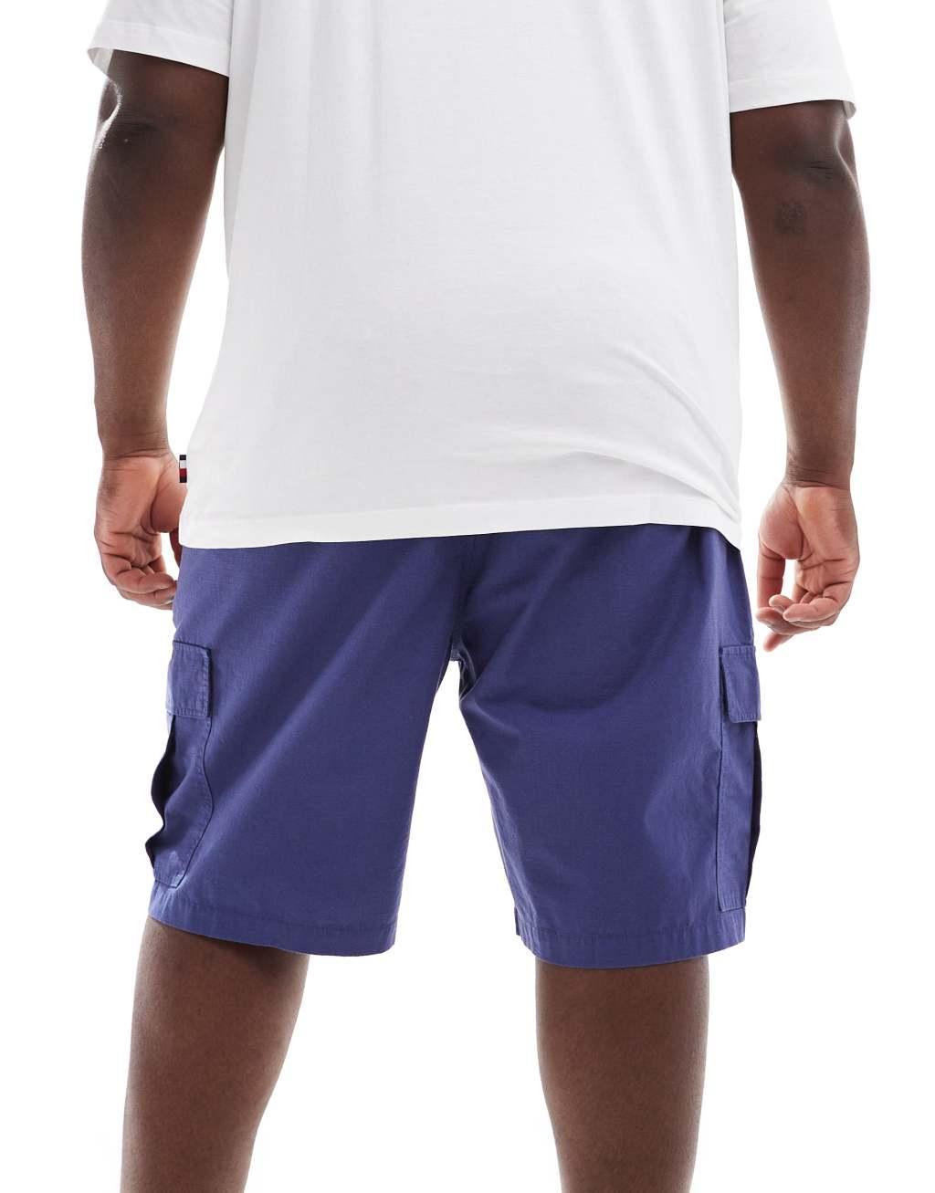 ASOS DESIGN cargo shorts in blue Product Image