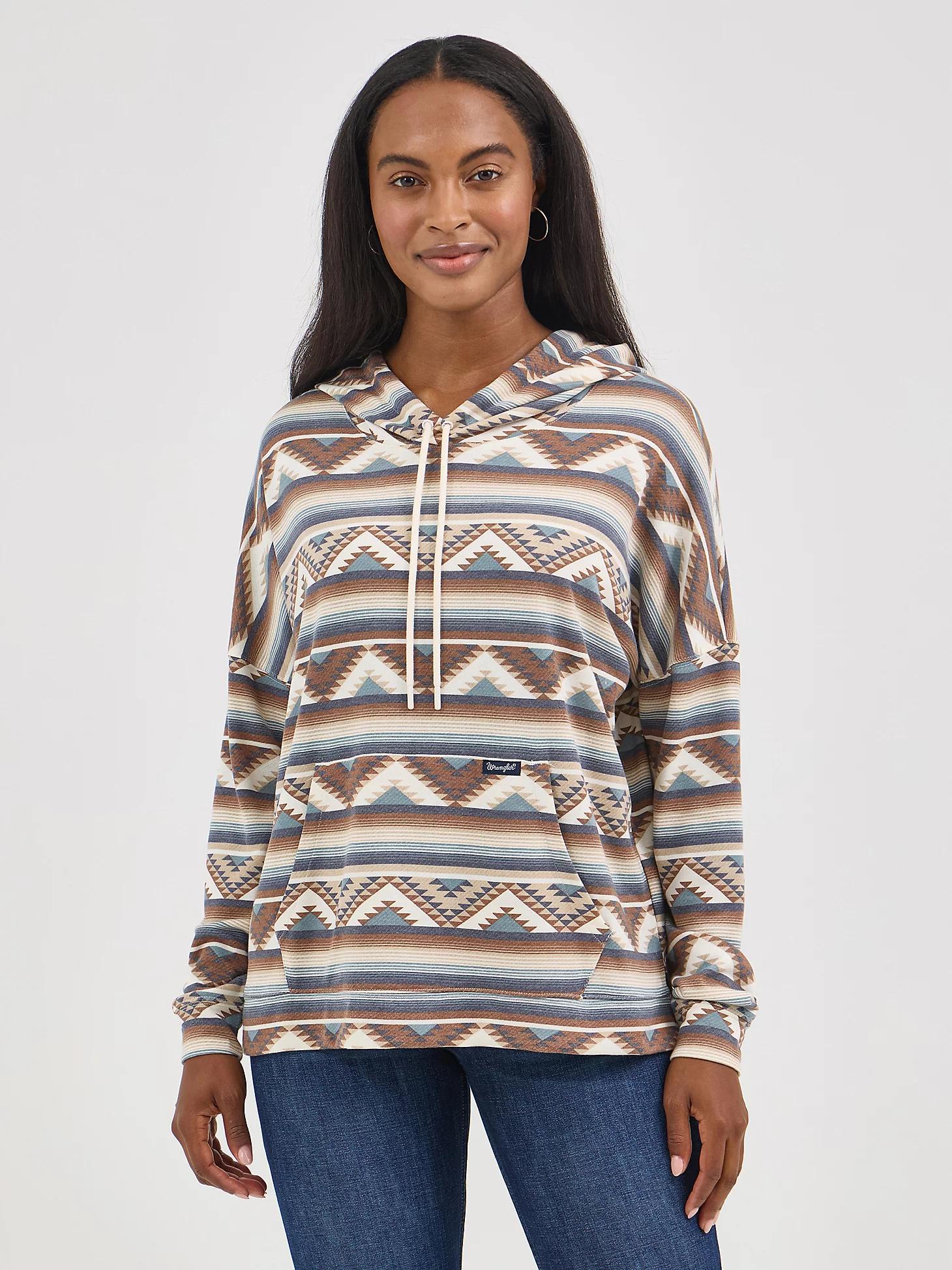 Women's Wrangler Geometric Relaxed Pullover Hoodie | Women's TOPS | Wrangler® Product Image