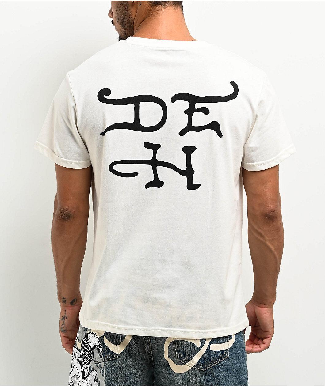 Ed Hardy Flame Skull Ivory T-Shirt Product Image