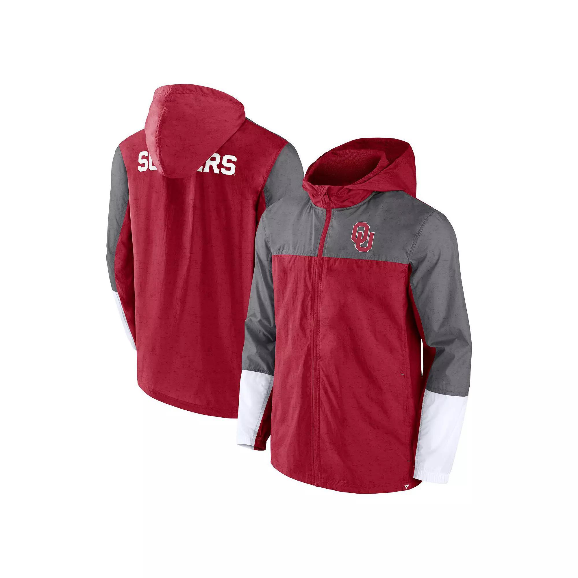 Men's Fanatics Branded Crimson/Gray Oklahoma Sooners Game Day Ready Full-Zip Jacket, Size: Medium, Red Product Image