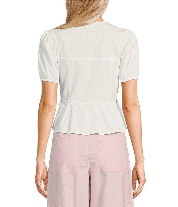 GB Woven Peplum Poplin Top Product Image