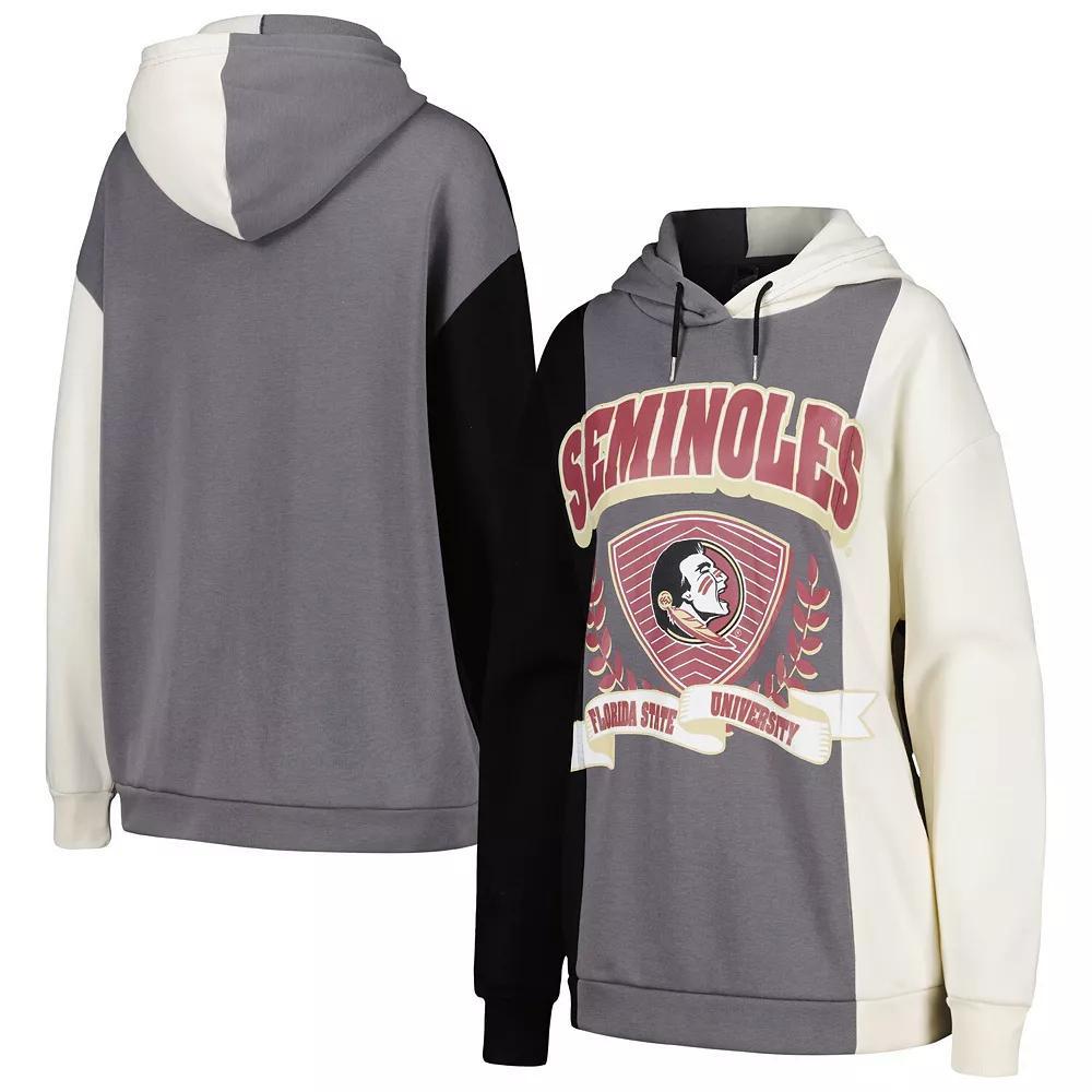 Women's Gameday Couture Black Florida State Seminoles Hall of Fame Colorblock Pullover Hoodie, Size: XL, Grey Product Image