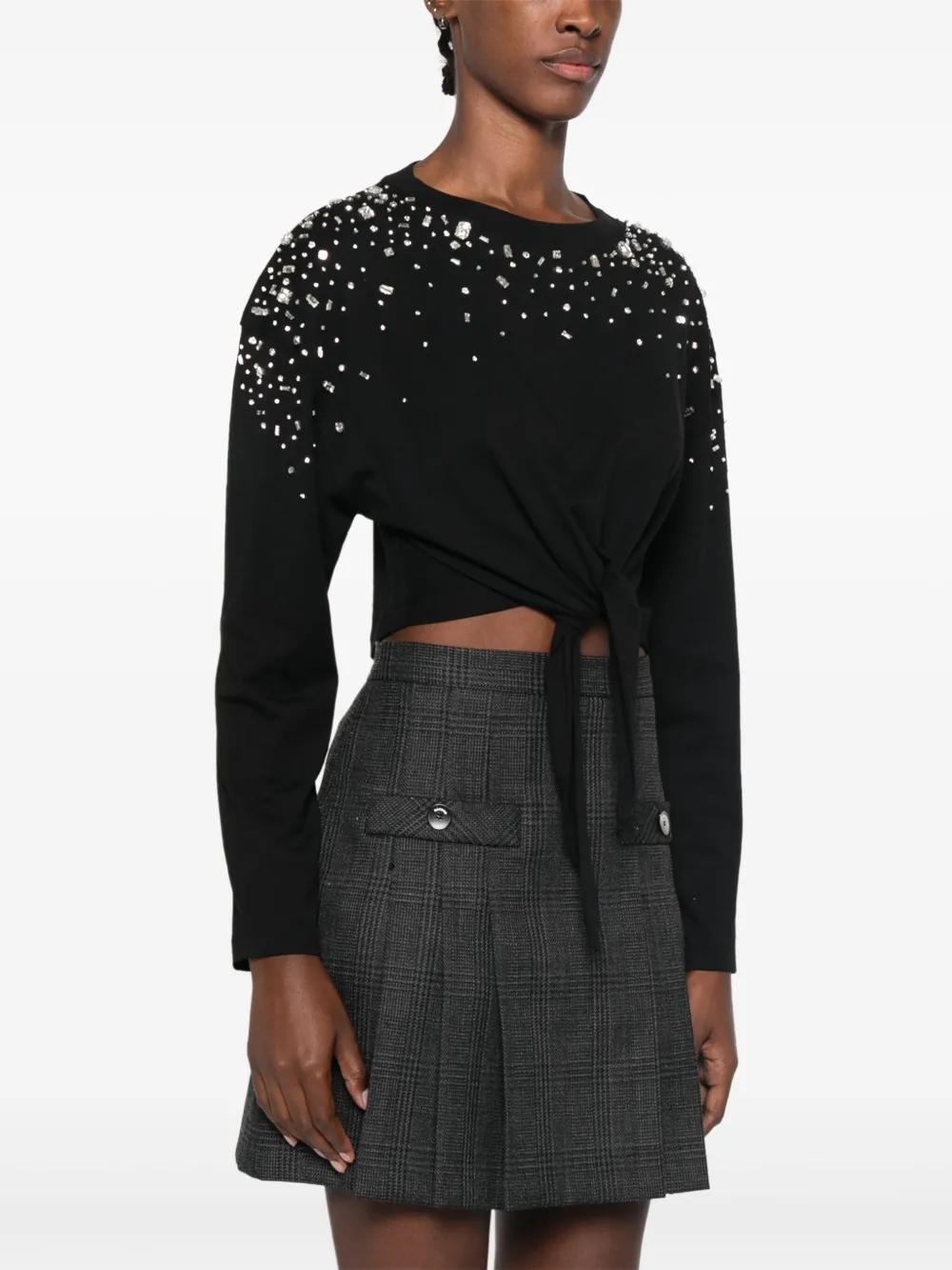 rhinestoned tie top Product Image