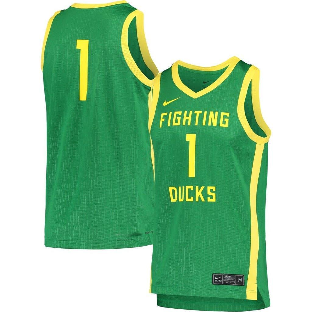 Men's Nike #1 Green Oregon Ducks Replica Basketball Jersey, Size: Large Product Image
