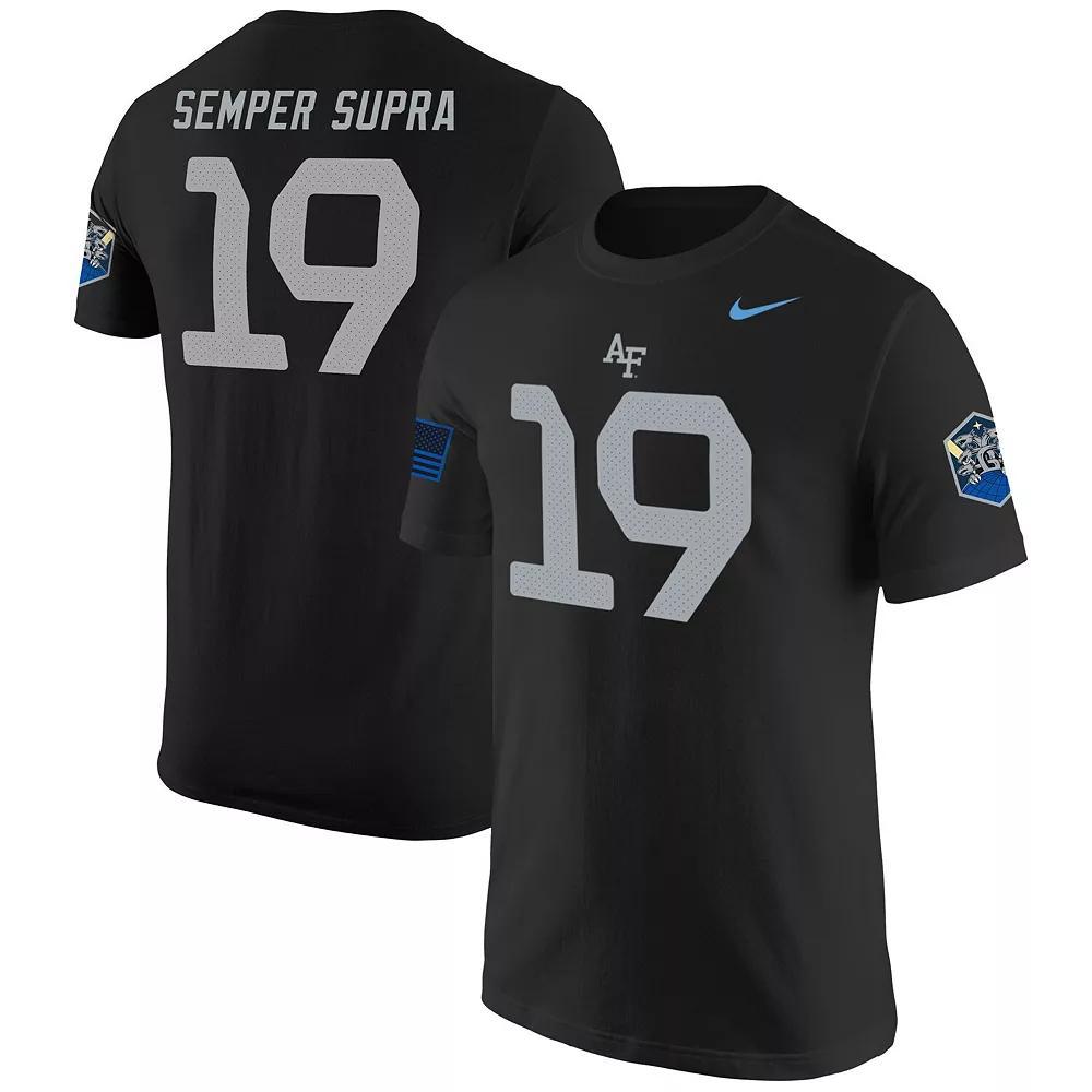 Men's Nike #1 Black Air Force Falcons Space Force Rivalry Replica Jersey T-Shirt, Size: XL, Afa Black Product Image