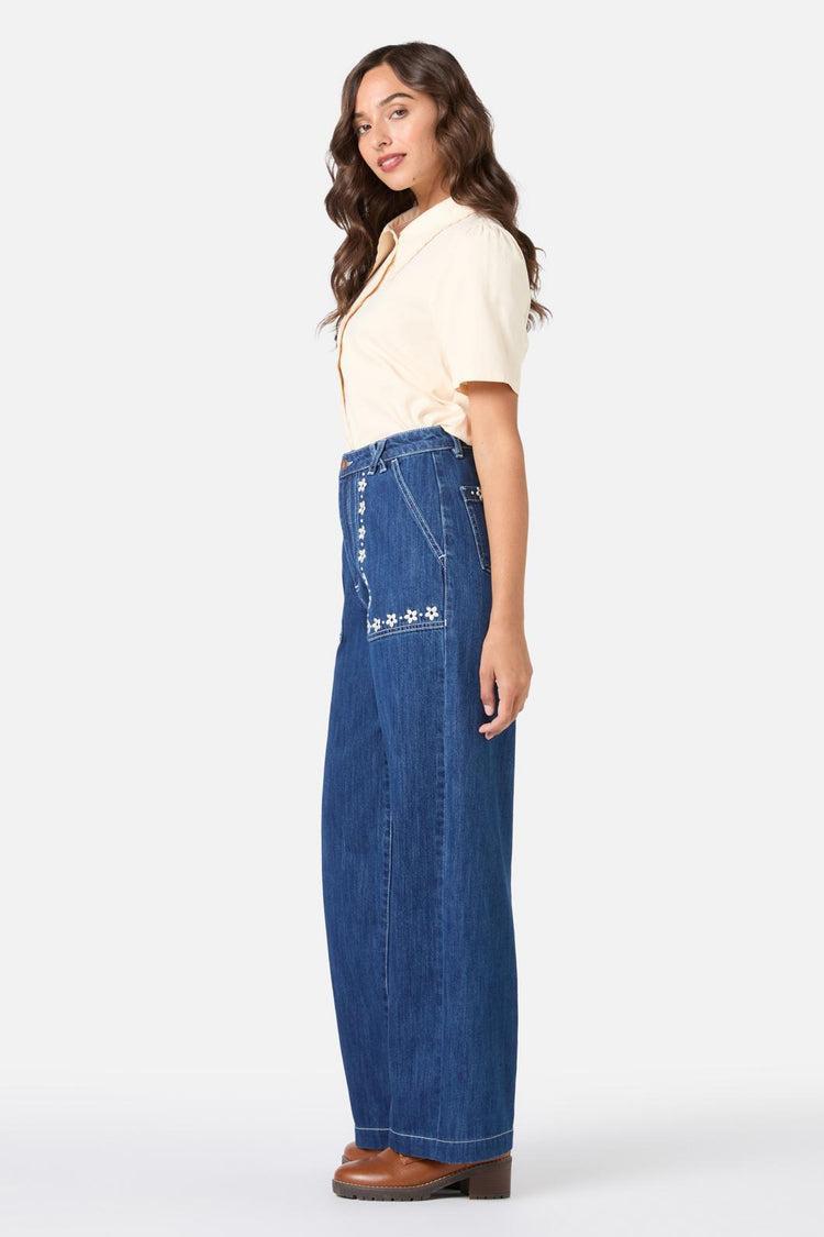 Meg Daisy Embroidered Jean Product Image