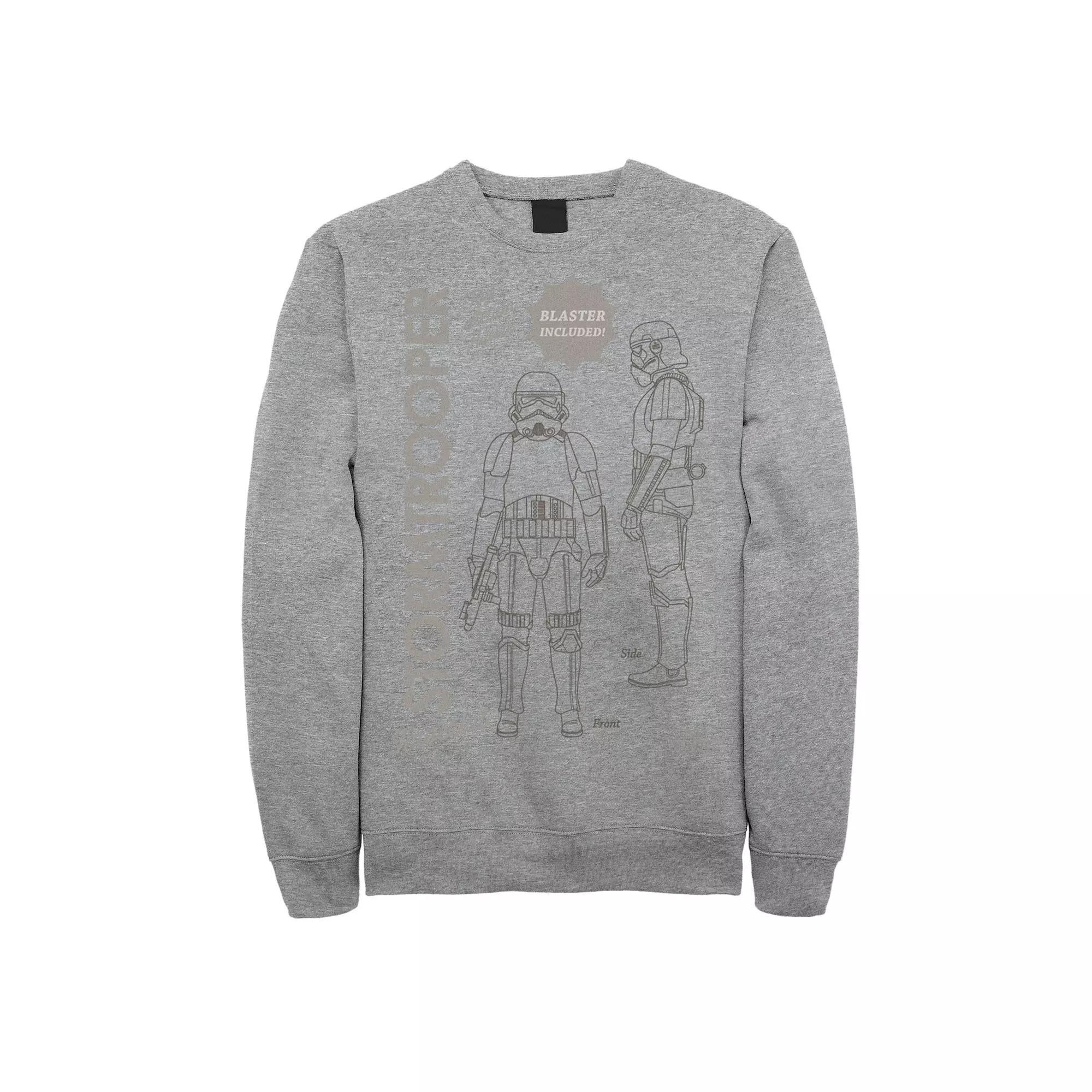 Men's Star Wars The Mandalorian Stormtrooper Sweatshirt, Size: XL, Athletic Grey Product Image