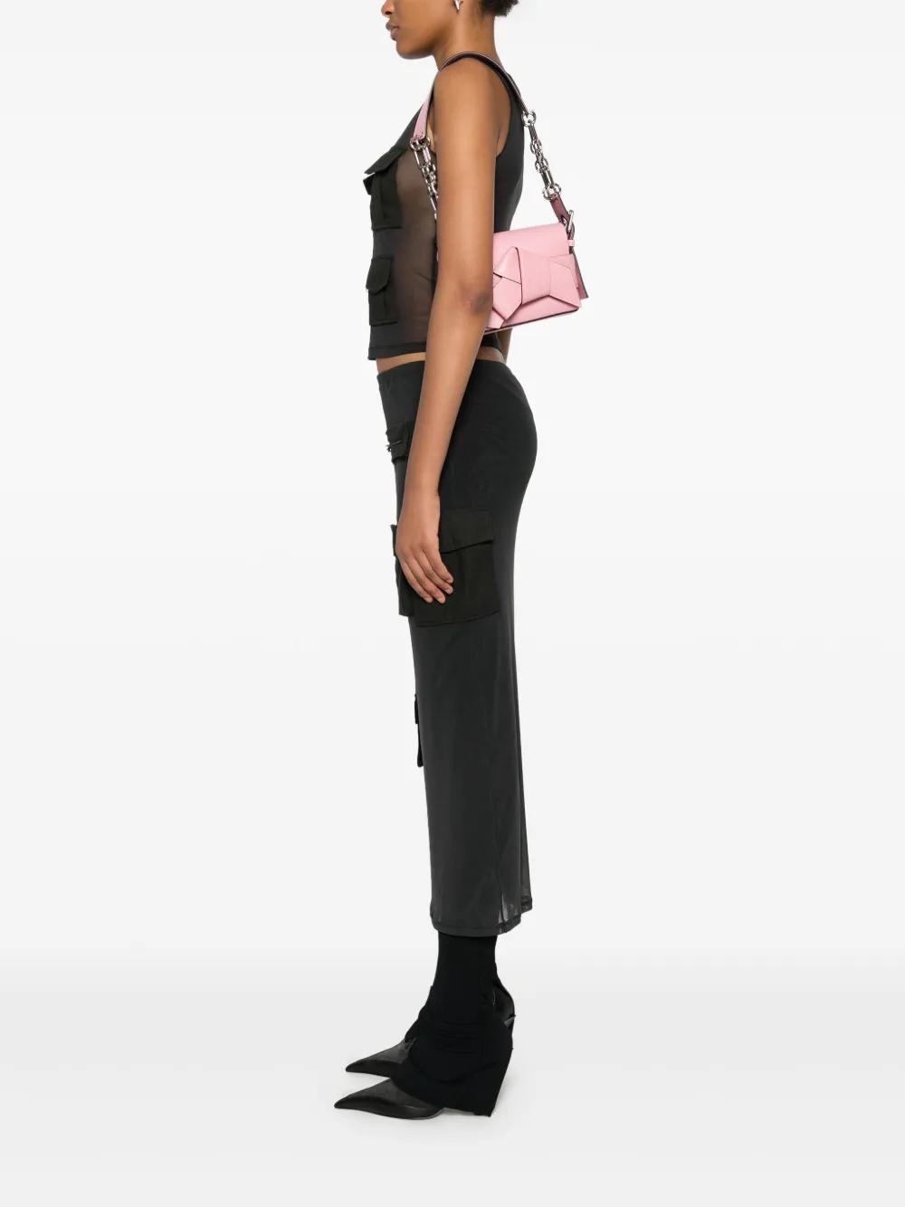 ACNE STUDIOS Small Musubi Chain Leather Shoulder Bag In Rose Pink Product Image