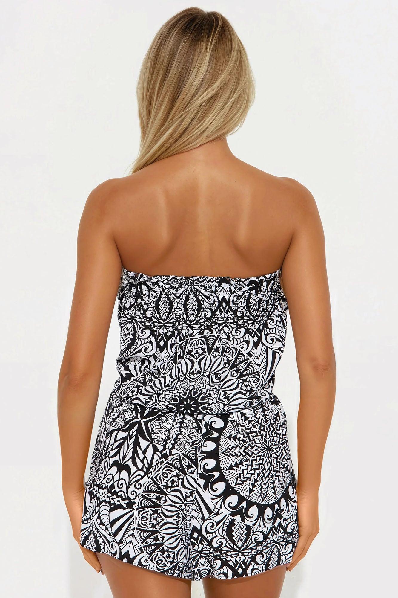 Turks And Caicos Romper - White/Black Product Image