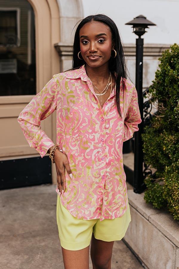 Feeling Elite Chiffon Button Up Product Image