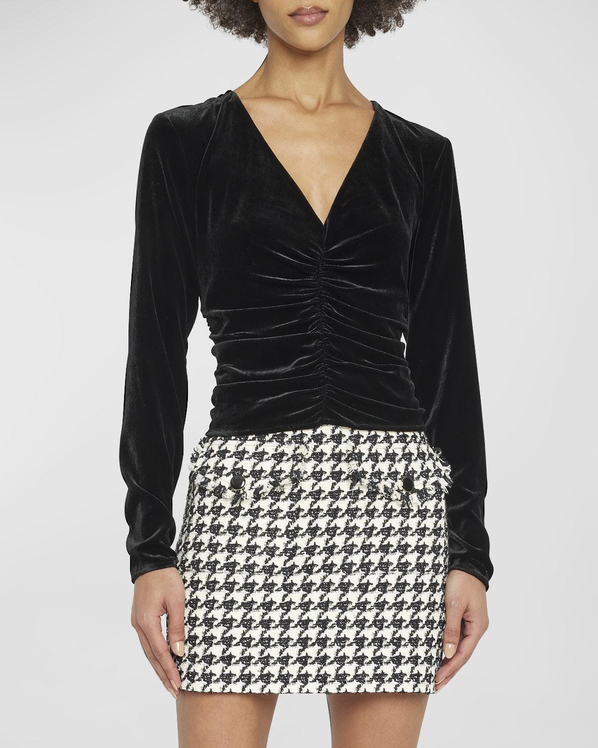 Womens Pelona Velvet Ruched Top Product Image