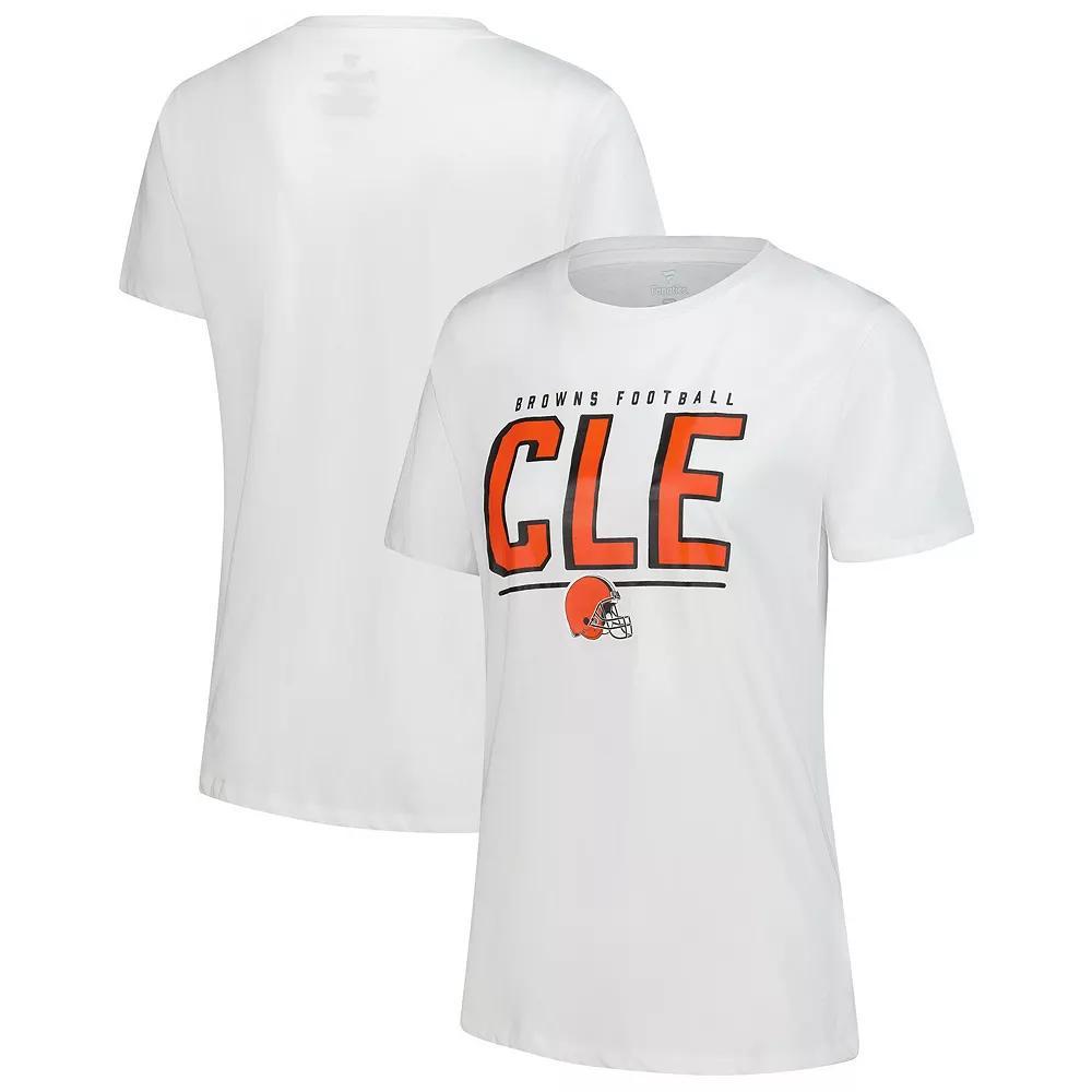 Women's Fanatics White Cleveland Browns Cheerleader T-Shirt, Size: Medium Product Image